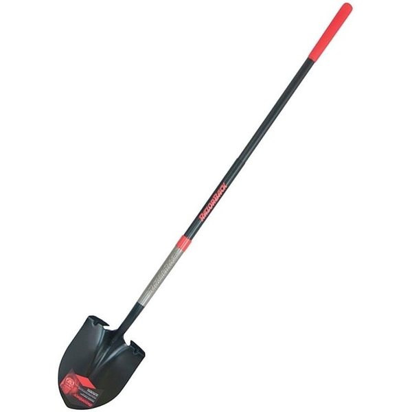 Razor-Back Shovel, 9 in W 14 ga Steel Blade, 57 in L Fiberglass Handle 2594400